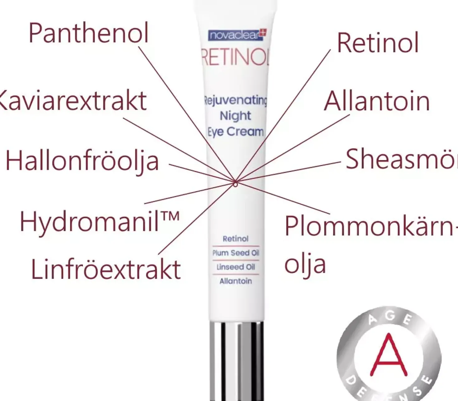 Novaclear Retinol Rejuvenating Night Eye Cream 15 ml