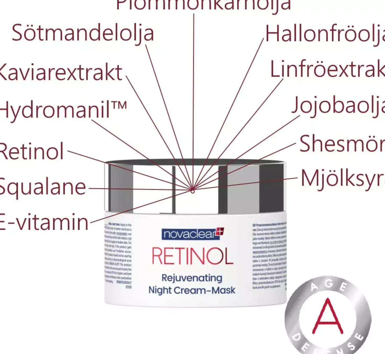 Novaclear Retinol Rejuvenating Night Cream Mask 50 ml