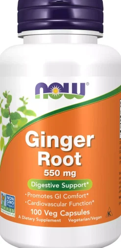 NOW Ginger 550 Mg 100 stk
