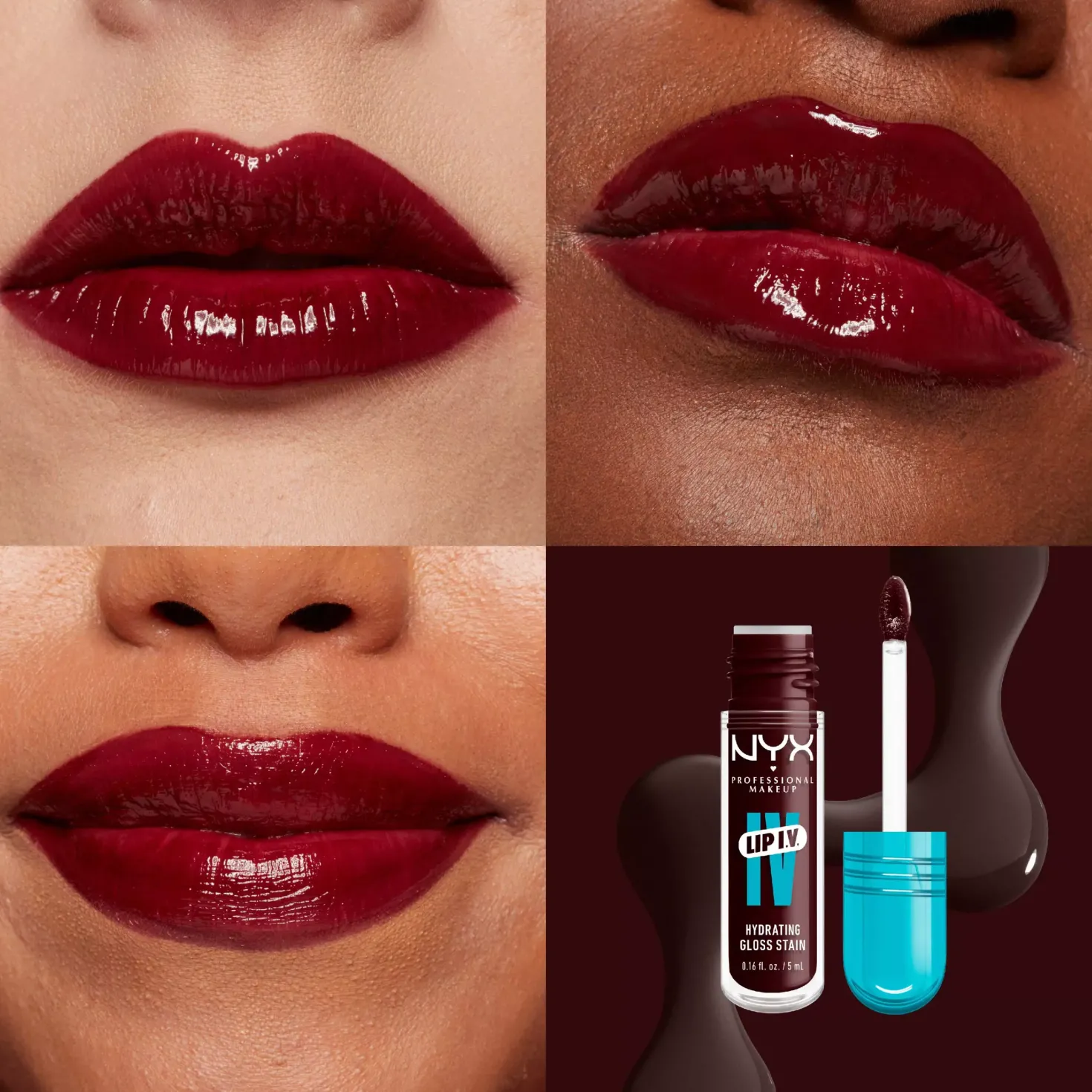 NYX PROFESSIONAL MAKEUP Lip I.V. Hydrating Gloss Stain Lip Gloss 02 Hydra-Honey
