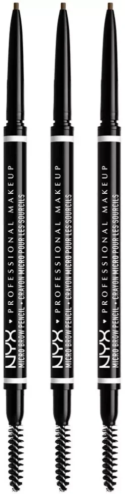 NYX PROFESSIONAL MAKEUP Micro Brow Pencil Ash Brown x 3