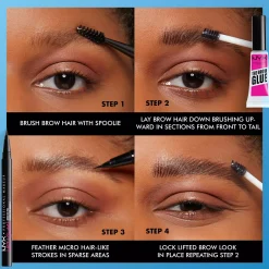 NYX PROFESSIONAL MAKEUP The Brow Glue Lamination Gel 04 Dark Brown