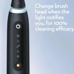 Oral B iO 5 black and white electric toothbrushes Designed by Braun