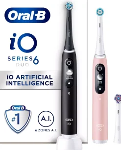 Oral B iO6 Duo Pack Black Lava / Pink Sand