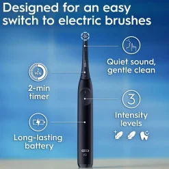 Oral B iO 2 Duo-pack Electric Toothbrushes Night Black & Calm Pink