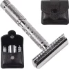 Parker Shaving A1-R 4 piece travel safety razor & leather pouch