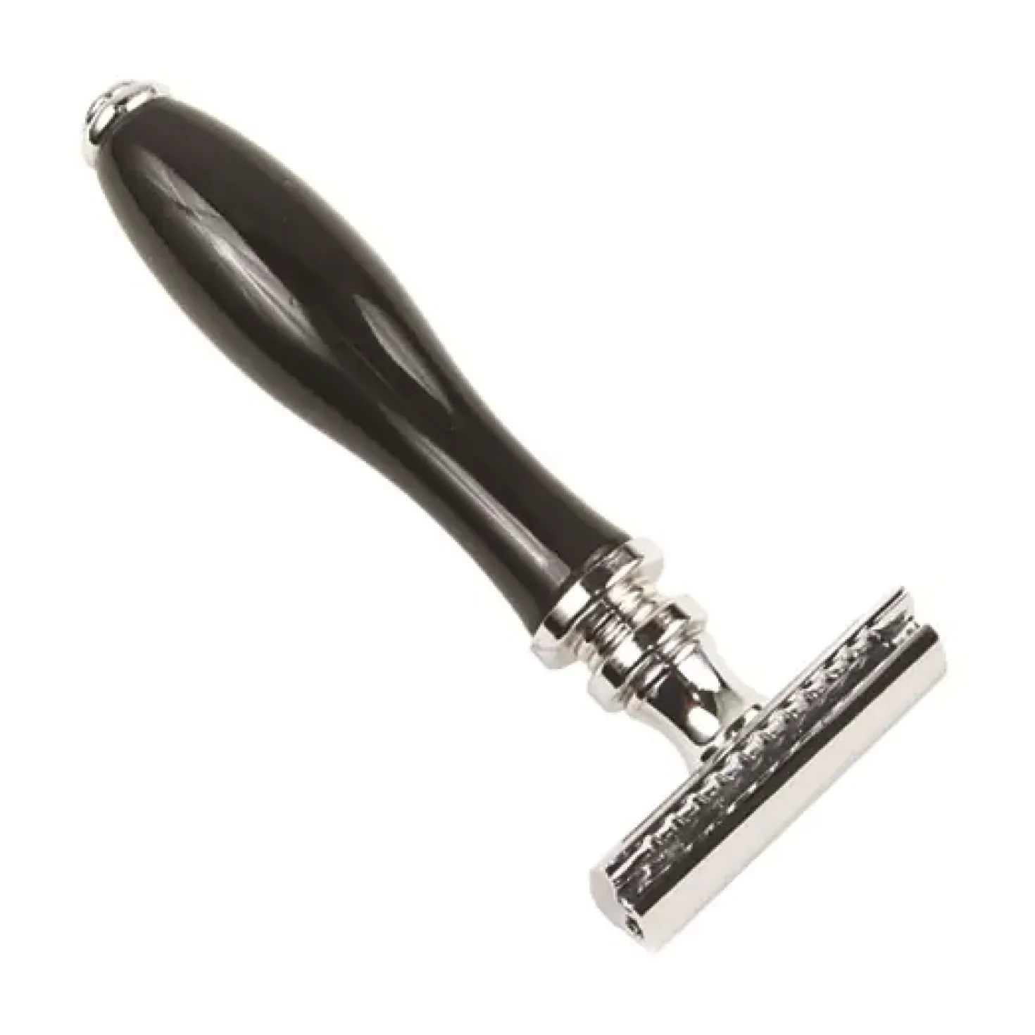 Parker Shaving Parker 111B - Black Resin Handle 3 Piece Safety Razor