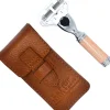 Parker Shaving TRVL-Ladies Venus Compatiable Rose Gold Textured Razor With Leather Case