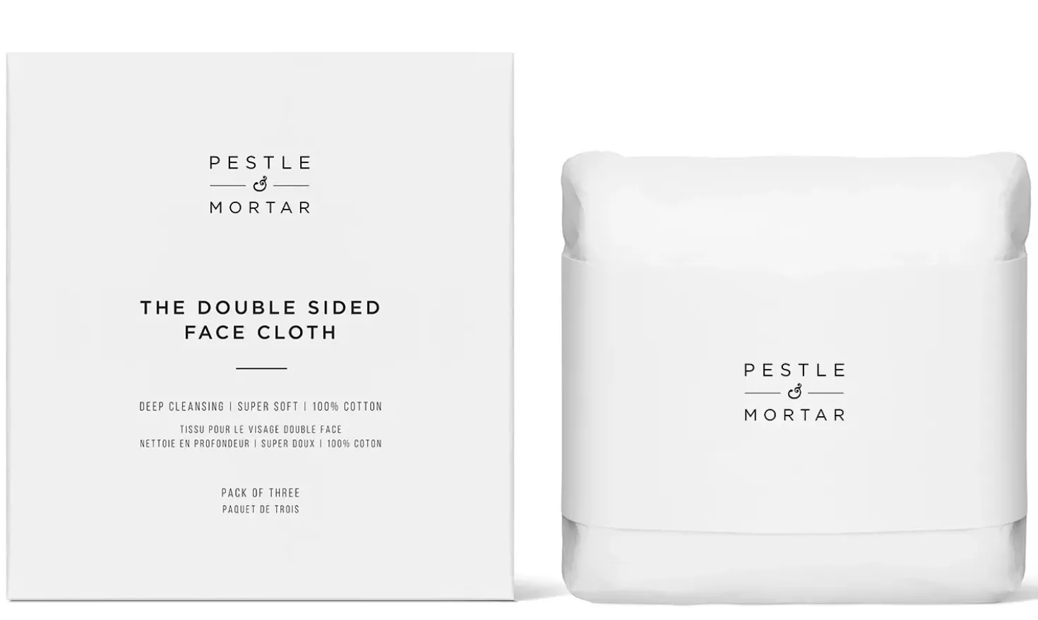Pestle & Mortar Double Sided Face Cloths Pack of 12