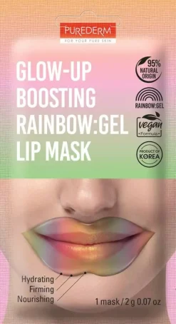 Purederm Glow Up Boosting RAINBOW:gel Lip Mask 2 g