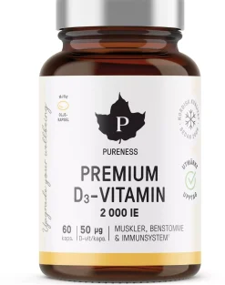 Pureness Premium D3-vitamin 2000 IE - 60 stk