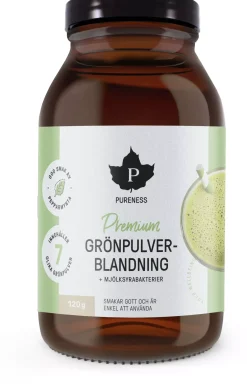 Pureness Premium Grönpulverblanding + mjölksyrabakterier 120 g
