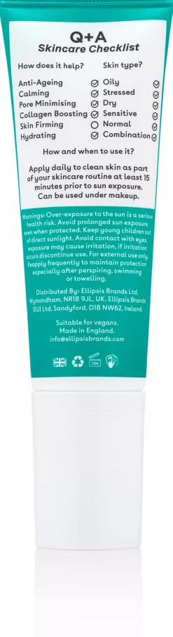Q+A Niacinamide Balancing Face Sunscreen SPF 50 50 ml