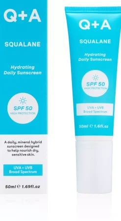 Q+A Squalane Hydrating Face Sunscreen SPF 50 50 ml