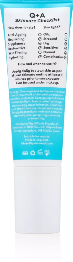 Q+A Squalane Hydrating Face Sunscreen SPF 50 50 ml