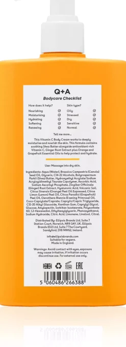 Q+A Vitamin C Body Cream 250 ml