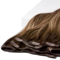 Rapunzel of Sweden Classic Clip-ins Straight / Medium Volume / 7 pieces 50 cm Hazelnut Caramel Balayage B2.3/5.1