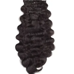 Rapunzel of Sweden Classic Clip-ins Beach Wave / Medium Volume / 7 pieces 60 cm 1.2 Black Brown
