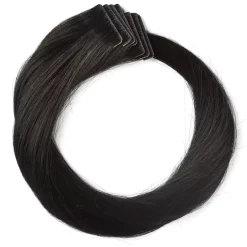 Rapunzel of Sweden Premium Tape Extensions Straight / Seamless Tape 4 cm / 8 pieces 50 cm 1.0 Black