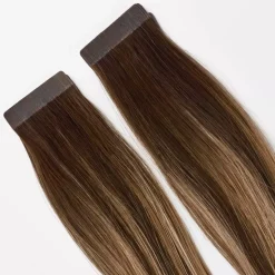 Rapunzel of Sweden Premium Tape Extensions Straight / Classic Tape 4 cm / 8 pieces 50 cm Hazelnut Caramel Balayage B2.3/5.1