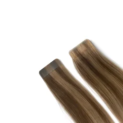 Rapunzel of Sweden Premium Tape Extensions Straight / Mixed Tapes 3 cm / 8 pieces 50 cm Dark Ashy Blonde Balayage B2.6/10.8