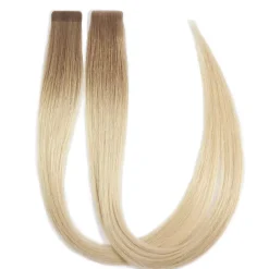 Rapunzel of Sweden Premium Tape Extensions Straight / Mixed Tapes 3 cm / 8 pieces 50 cm Cool Platinum Blonde Balayage B7.3/10.11