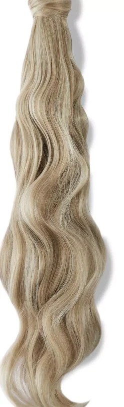 Rapunzel of Sweden Vegan Ponytail Beach Wave / Clip-in / Medium Volume 40 cm M7.3/10.8 Cendre Ash Blonde Mix