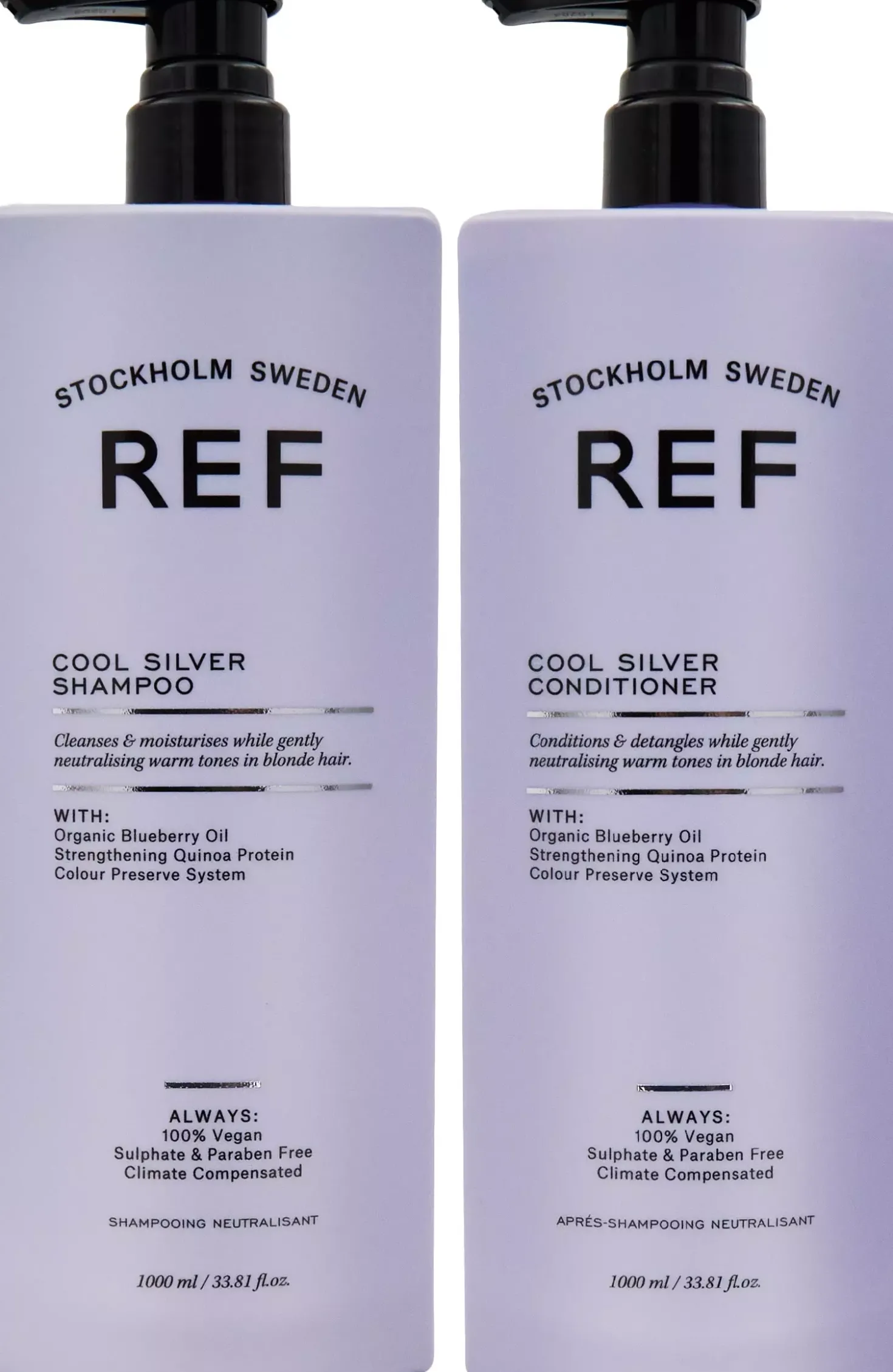 REF. Cool Silver Bundle Shampoo 1000 ml & Conditioner 1000 ml