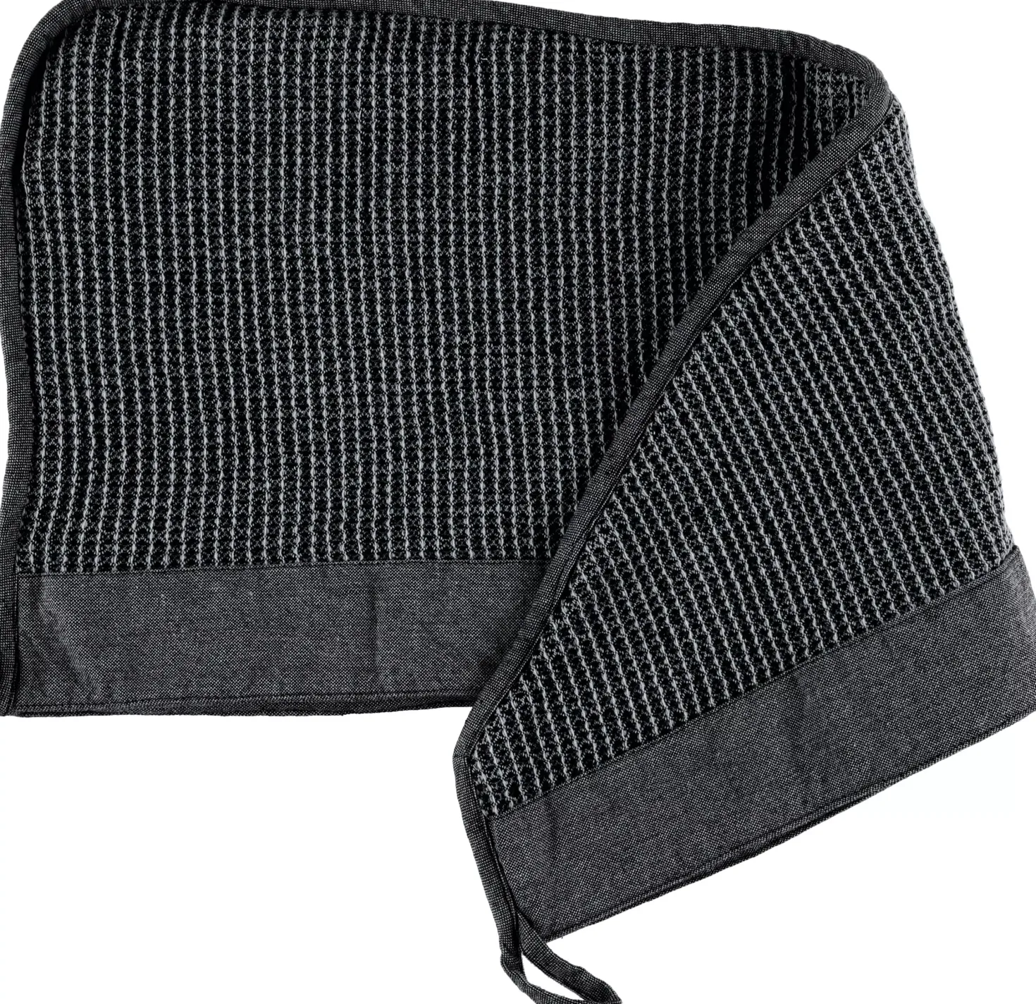 RentoKenno Hair towel 30x72 cm Black/Grey