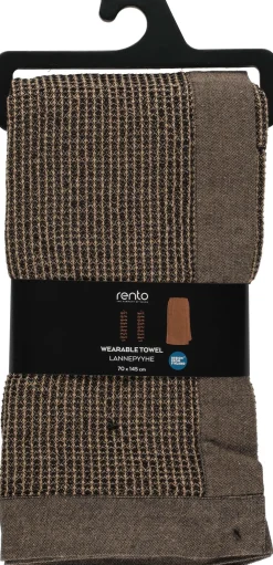 RentoKenno Waist towel 70x145 cm Black/Beige