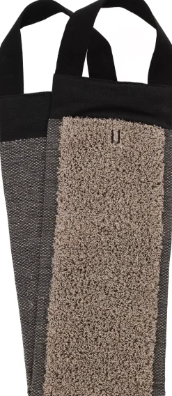 Rento Linen Terry Back Washer 14x70 cm Black/Linen