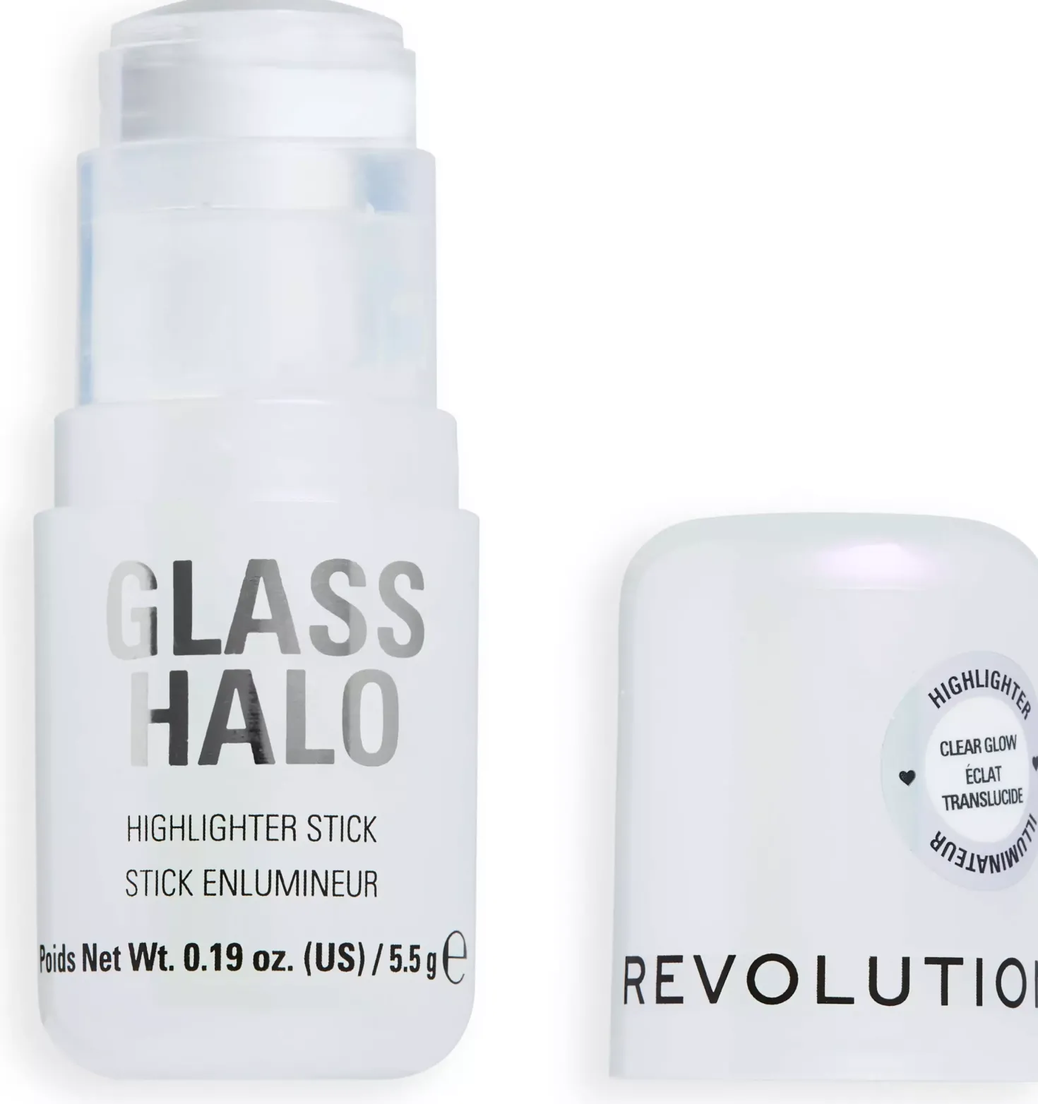 Revolution Beauty London Glass Halo Highlighter Stick Clear Glow
