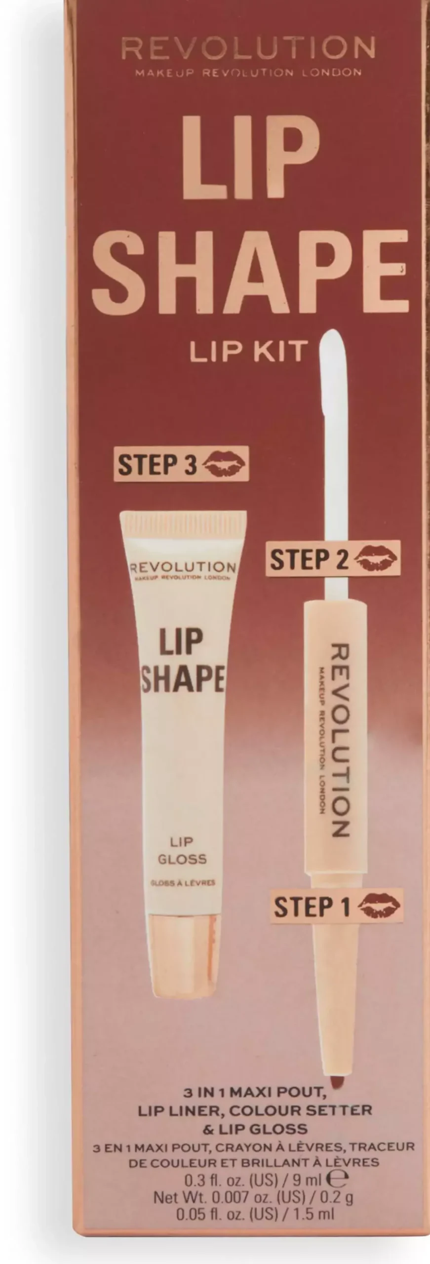 Revolution Beauty London Lip Shape Kit Chauffeur Nude