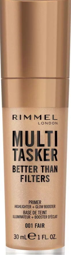 RimmelKind & Free Multi-Tasker Better Than Filters Face Primer Glow Booster and Highlighter 004 Light Medium
