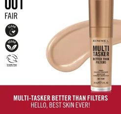 RimmelKind & Free Multi-Tasker Better Than Filters Face Primer Glow Booster and Highlighter 004 Light Medium