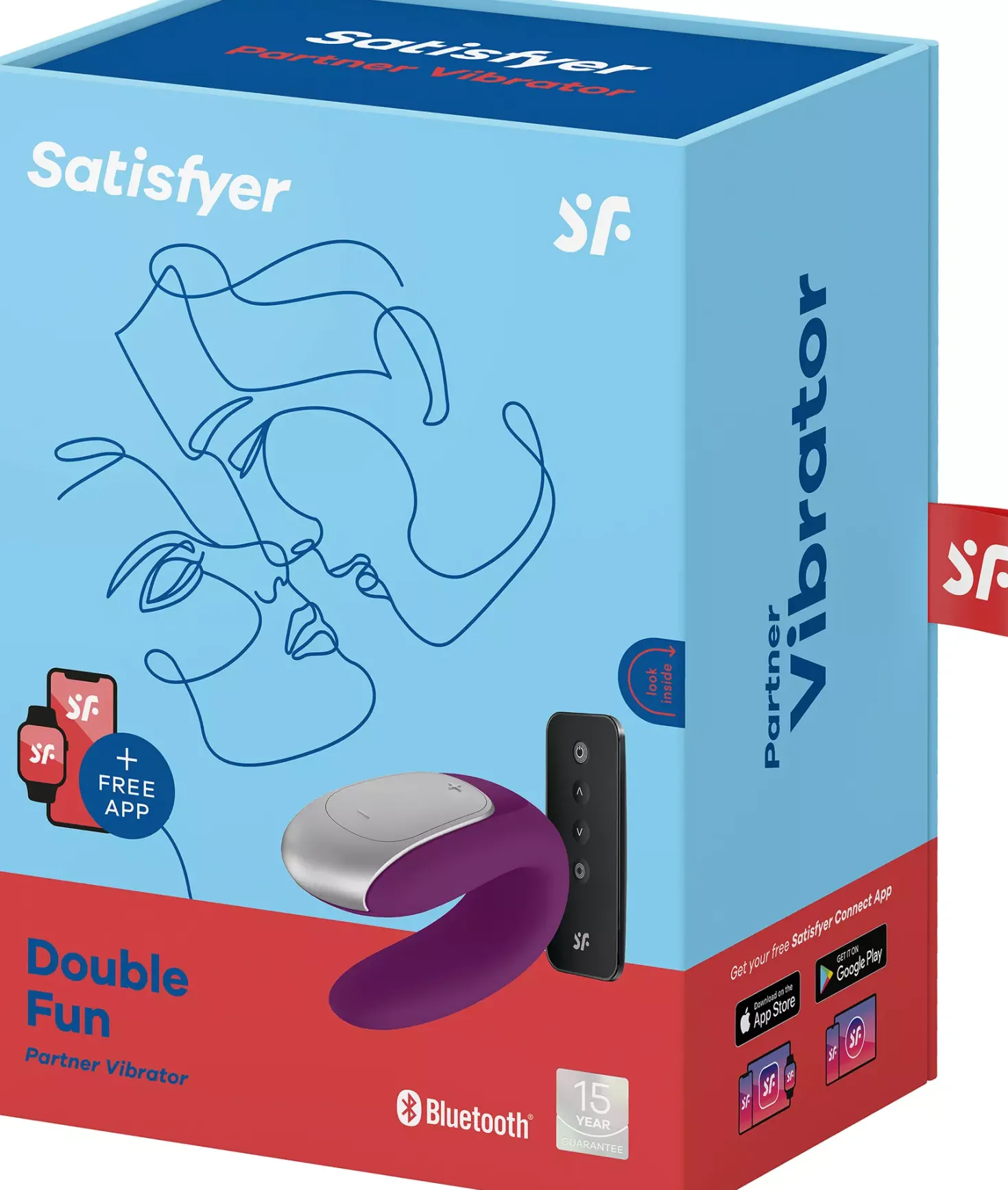 Satisfyer Double Fun Incl. Bluetooth And App Violet