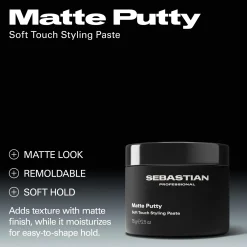 Sebastian ProfessionalStyling and texture Matte Putty Soft Touch Styling Paste 75 g