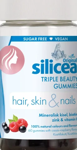 SiliceaOriginal Triple Beauty Gummies Hair, Skin and Nails 60 stk