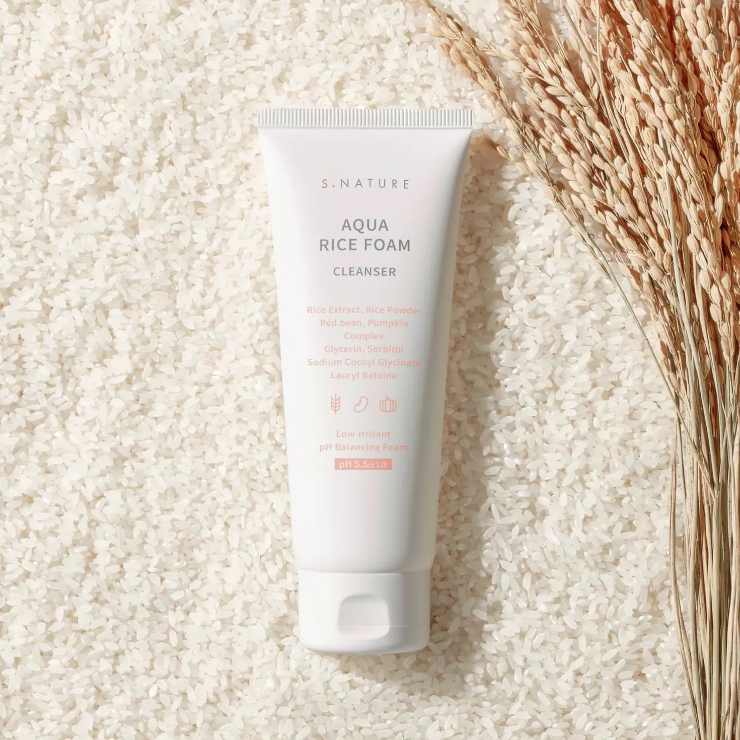 S.NATURE Aqua Rice Foam Cleanser 160 ml