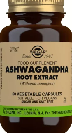 Solgar Ashwagandha Root Extract Vegetable Capsules 60 stk