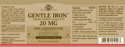 Solgar Gentle Iron (Iron Bisglycinate) 20 mg Vegetable Capsules 90 stk
