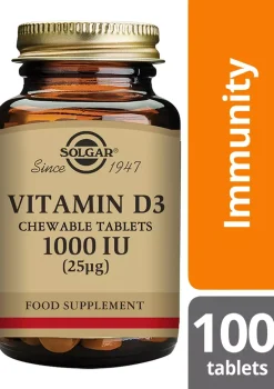 Solgar Vitamin D3 1000 IU 100 stk