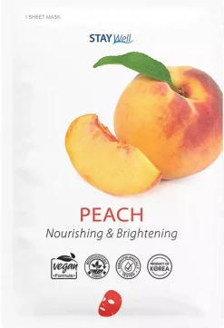 Stay Well Vegan sheet mask - Peach 20 g