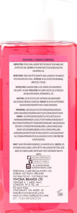Sunday Rain Pink Grapefruit & Sea Salt Body Wash 450 ml