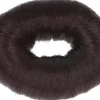 Synthetic Hair Bun Small Black 73mm
