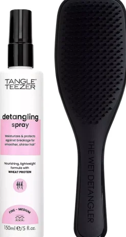 Tangle Teezer Everyday Bundle Detangling Spray 150 ml & The Ultimate Detangler Regular Black