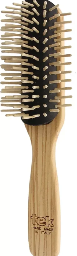 Tek Big Curved Row Brush With Short Wooden Pins
