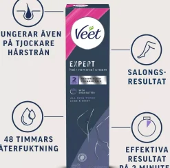 Veet Expert Hair Removal Cream All Skin Types Legs & Body 200 ml