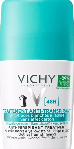 VICHY Anti-Trace antiperspirant deodorant roll-on 48h