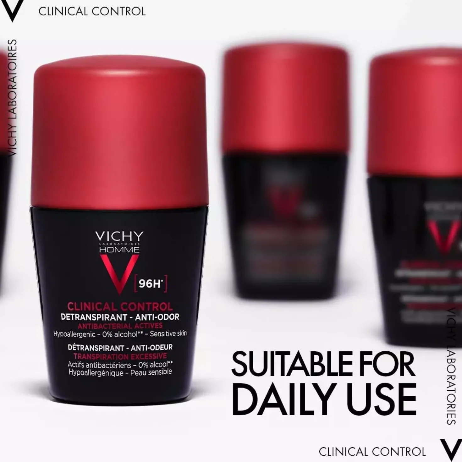 VICHYHomme Clinical Control 96hr Roll-on Antiperspirant 50 ml